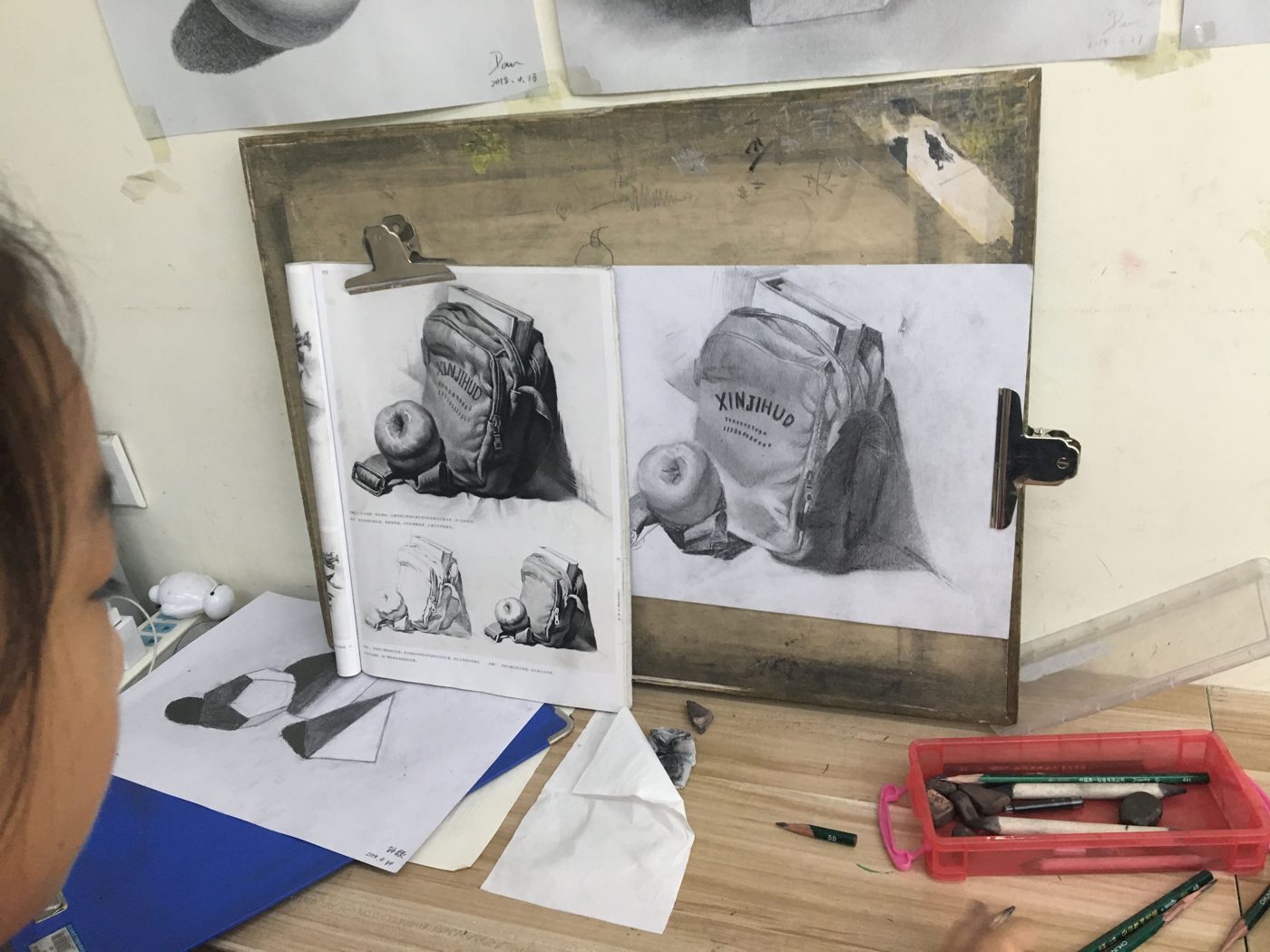 课堂写生与作品现场